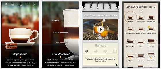 Mit der Great Coffee App macht das Ausprobieren der Zubereitung von Kaffee Spezialitäten Spaß. 