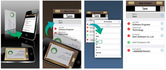 Mit SamCard überträgst Du erhaltene Visitenkarten ganz einfach und effizient in Deine iPhone-Kontakte.